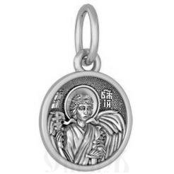 нательная икона ангел божий, серебро 925 проба с родированием (арт. 18.043р)