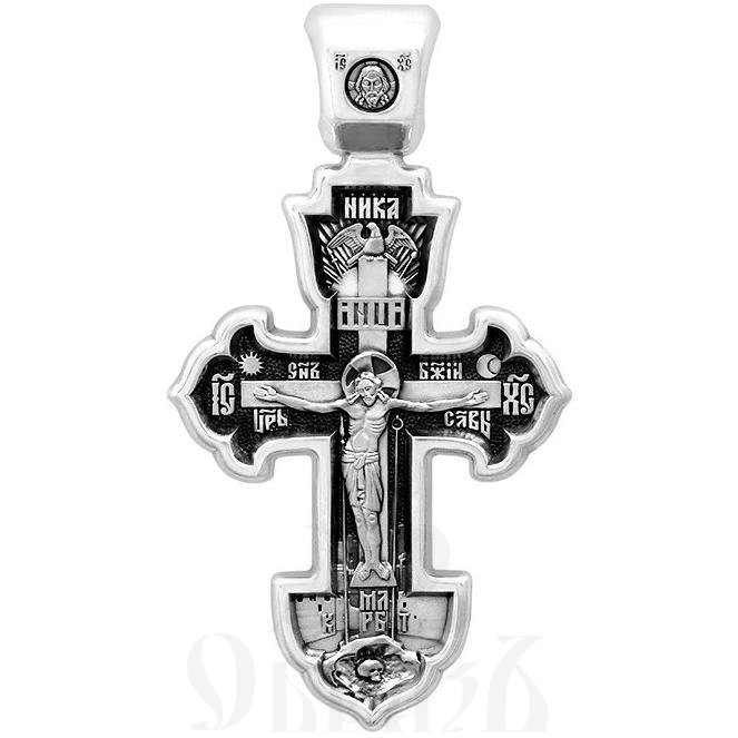 крест «распятие. сергий радонежский. молитва кресту», серебро 925 проба (арт. 101.508)